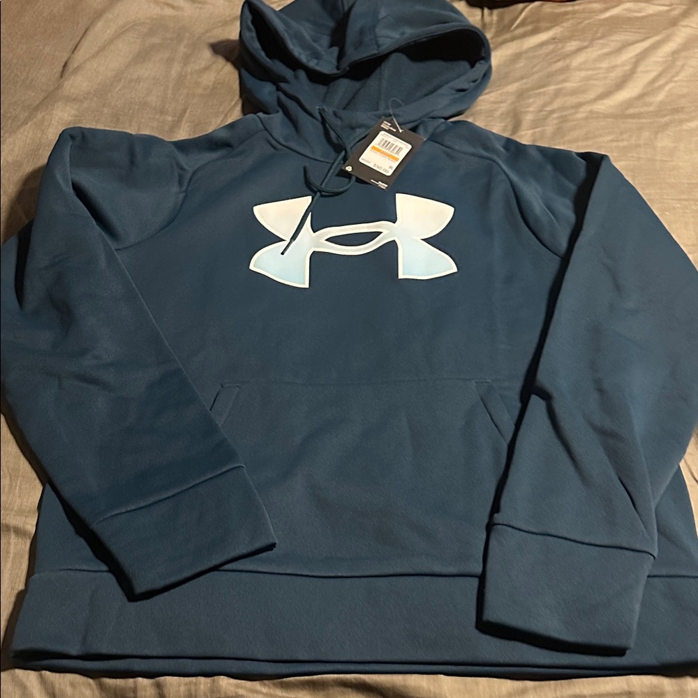Women’s Under Armour Teal Hoodie with Logo Size Medium